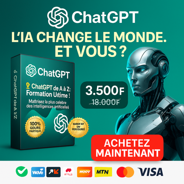 🔑 ChatGPT de A à Z : Formation Ultime ! Maitrisez la plus célèbre des intelligences artificielle