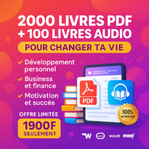 📚 Pack 2000 Livres PDF + 100 Livres Audio – Développement Personnel & Réussite