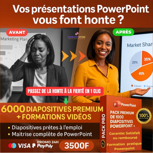 🎯 Pack PowerPoint Premium : 6000 Diapositives + Formations Vidéos pour maîtriser powerpoint de A à Z