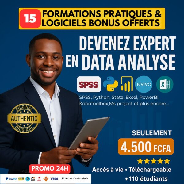 Pack Data Analyse Pro : 15 Formations + Logiciels Bonus